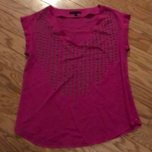 Luca Couture Short Sleeve Blouse Size Small